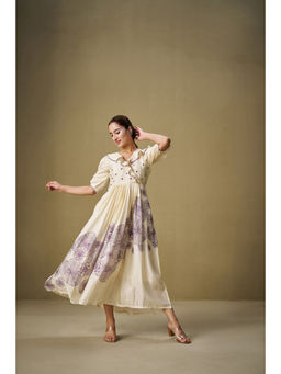 Sukruti Design - Plum-Purple Ruffle Dress