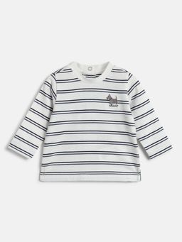 Chicco - Boys Striped Round Neck Cotton T-Shirt