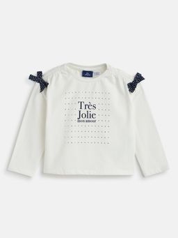 Chicco - Girls Printed Round Neck Cotton Top