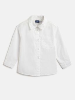 Chicco - Girls Comfort Embellished Spread Collar Cotton Shirt