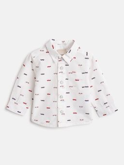 Chicco - Boys Conversational Printed Spread Collar Cotton Casual Shirt