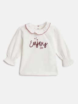 Chicco - Girls Embroidered Round Neck Cotton Top