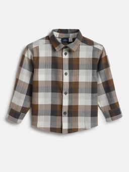 Chicco - Boys Buffalo Checked Spread Collar Cotton Casual Shirt