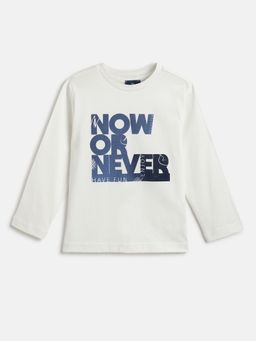 Chicco - Boys Typography Round Neck Cotton T-Shirt