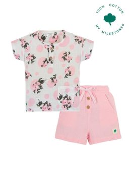 My Milestones - Tea Rose Shirt with Shorts