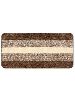 Saral Home - Brown Microfiber Anti Skid Floor Mat 50x100 cm