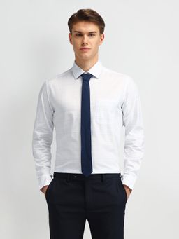 Arrow - Checks White Full Sleeves Collar Neck Shirt