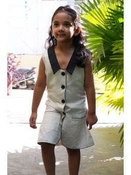 Funny Bones - Luxe Edge Cotton Linen Blazer Dress