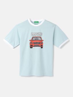 United Colors of Benetton - Relaxed Fit Round Neck Printed Pattern T-Shirt