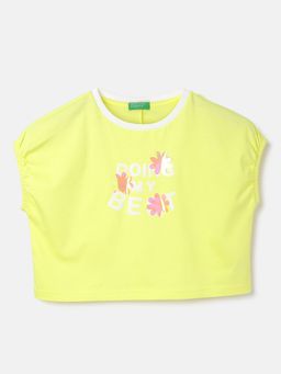 United Colors of Benetton - Round Neck Typography Pattern T-Shirt