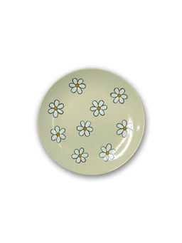 Yellow Marigold - Daisy Dreams Dessert Plate (Mint Grey) (Set of 4)