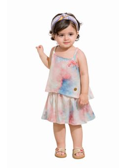 Bloom Up - Pastel Tie-Dye Camisole Top and Skirt