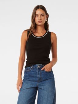 Forever New - Eda Embellished Neck Top