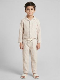 R&B - Green Stripes Boys Long Sleeves Shirt with Pyjama
