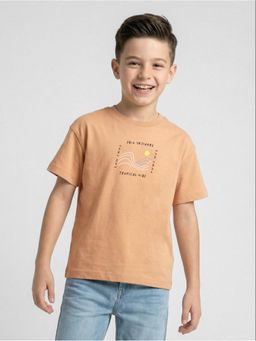 R&B - Coral Printed Boys Short Sleeves T-Shirt