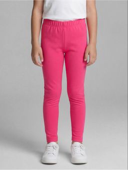 R&B - Pink Solid Girls Leggings