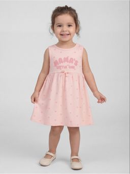 R&B - Pink Graphic Sleeveless Girls Dress
