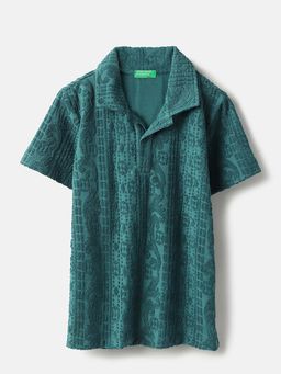 United Colors of Benetton - Green Regular Fit Polo T-Shirt