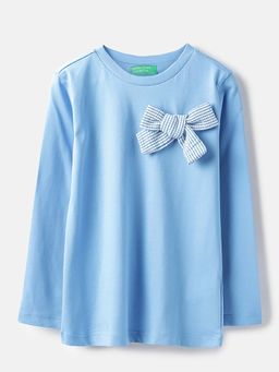 United Colors of Benetton - Blue Regular Fit Round Neck Solid T-Shirt