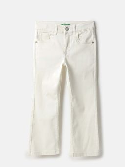 United Colors of Benetton - White Solid Denim Jeans