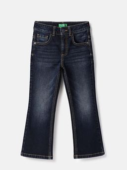 United Colors of Benetton - Blue Solid Dark Wash Denim Jeans