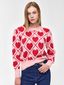 Cover Story - Pink Regular Sweater