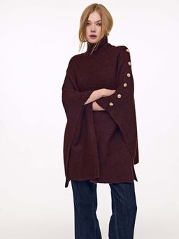 Cover Story - Wine Poncho Sweater