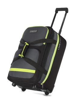 Lavie Sport - Medium size 53 cms Extreme Wheel Duffle Push Button Trolley Bag| Trolley Bag (Black) (M)