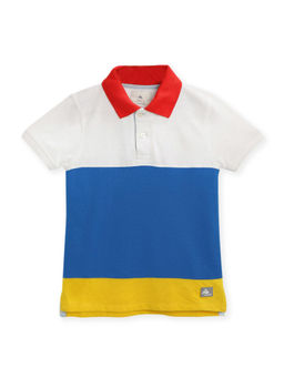 CHERRY CRUMBLE BY NITT HYMAN - Multicolour Colour Blocked Classic Polo T-shirt