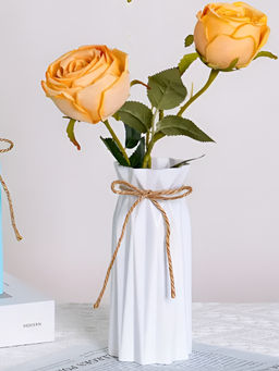 DecorTwist - Plastic Flower Vases for Home Decor (Pack of 4)