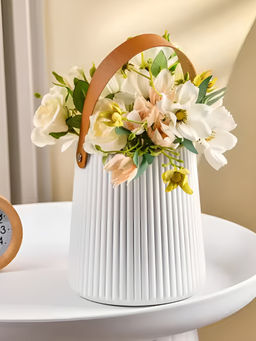 DecorTwist - Plastic Flower Vases for Home Decor (Pack of 4)