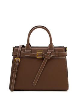 MIRAGGIO - Brown Althea Satchel Bag with Detachable Strap (Medium)