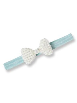 Choko - Kids Pearl Bow Detailing Headband-Light Blue