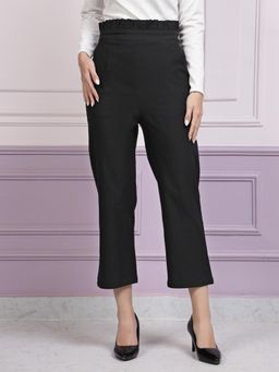 AAREIN - Women Smart High-Rise Trousers - Black