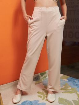 AAREIN - Women Smart Easy Wash Pleated Trousers - Beige