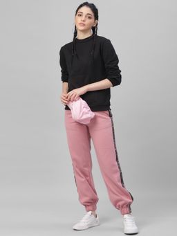 AAREIN - Women Pink Solid Joggers - Pink