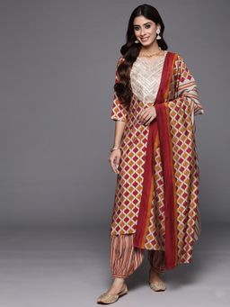 Libas - Multi-Colour Printed Kurta and Salwar with Printed Dupatta (Set of 3)
