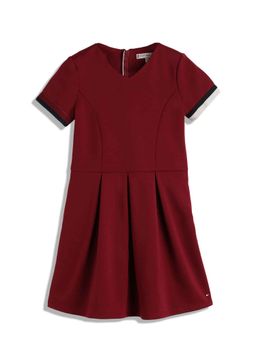 Tommy Hilfiger - Red Solid Regular Fit Polyester Dress