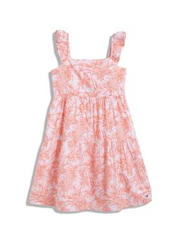 Tommy Hilfiger - Orange Printed Regular Fit Cotton Dress