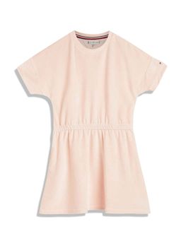 Tommy Hilfiger - Beige Solid Regular Fit Cotton Dress