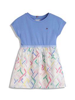 Tommy Hilfiger - Blue Printed Relaxed Fit Cotton Dress