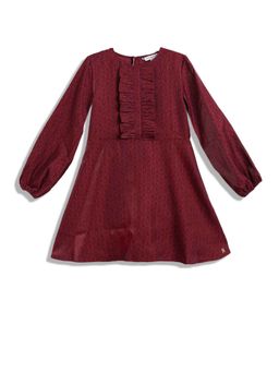 Tommy Hilfiger - Red Logo Print Regular Fit Modal Dress