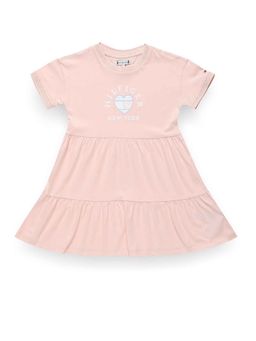 Tommy Hilfiger - Pink Graphic Regular Fit Cotton Dress