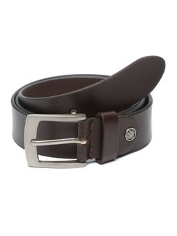 Teakwood - Men Brown Textured Genuine Leather Belt