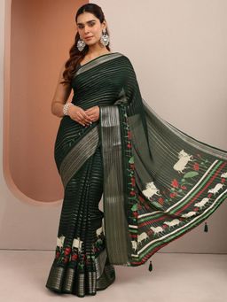 Libas - Woven Silk Blend Saree for Women With Unstitched Blouse