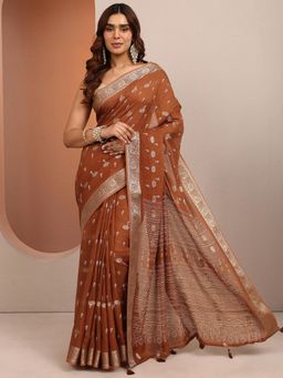 Libas - Woven Silk Blend Saree for Women With Unstitched Blouse