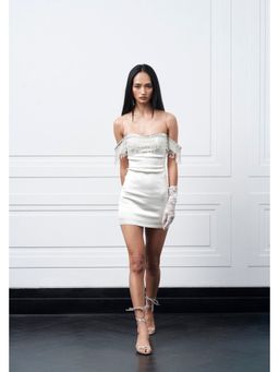 Kay Kay BY KKHUSHI SAHAII - Grace Off White Bodycon Mini Dress