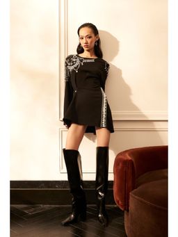 Kay Kay BY KKHUSHI SAHAII - Jade Blackk A Line Mini Dress