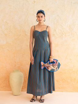 MoonTara - Cotton Maxi Teal Dress