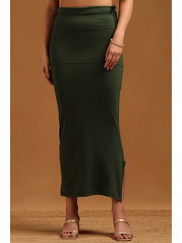 Soch - Green Hosiery Solid Saree Shapwear